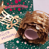 nastro di carta note musicali per confezioni regalo natale albero decorazioni bomboniere