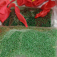 verde medio e scuro Natale perline conteria Stafil negozio a peso 1 kg