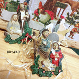 Sacra Famiglia Natività Presepe set statuine resina Gesù Giuseppe Maria Madonna con magnete calamita fai da te ambientazione natalizia composizioni idee regalo