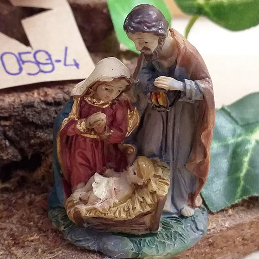 4  cm Natività unita Presepe statuine piccole economiche miniatura ad uso fai da te palline Natale plexiglass plastica per l'albero lavoretti creativi natalizi