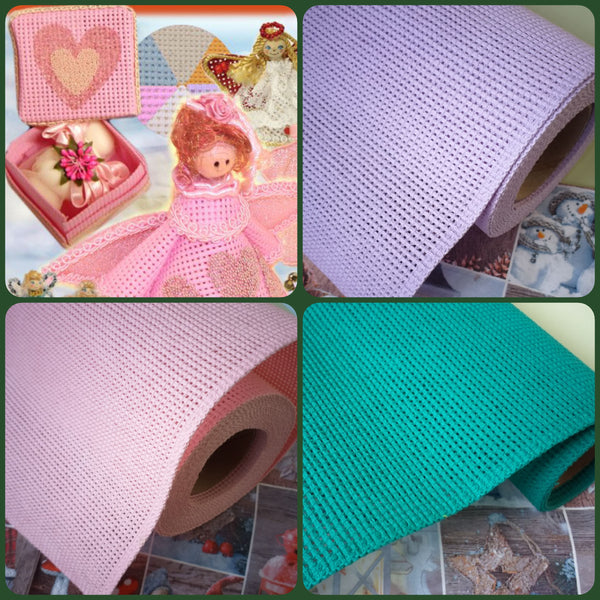 Tela Aida Per Punto Croce 150x100 Cm - Tessuto Cotone Per Ricamo, Bianco, Per Decorazioni Fai-da-Te - Foto 6