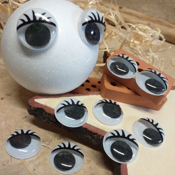 con pupilla mobile e ciglia occhi finti plastica creazione bambole animali pupazzi peluche per lavoretti creativi bambini hobbistica fai da te