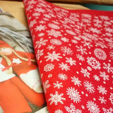 colore rosso natalizio pannolenci stampato Natale feltro morbido fantasia pupazzo e fiocco di neve ad uso fai da te decorazioni addobbi albero Natale vetrinistica