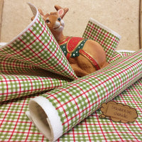 scampolo pezza di stoffa a quadretti verde rosso scozzese pannolenci tessuto feltro natalizio ad uso materiale cucito creativo hobbistica gnomi bambole
