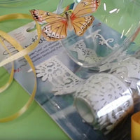kit materiali hobby creativi Pasqua pizzo pannolenci feltro adesivo farfalle nastro uova plastica apribili