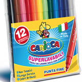 12 pennarelli lavabili joy carioca per colorare dipingere pitturare album disegni giochi creativi