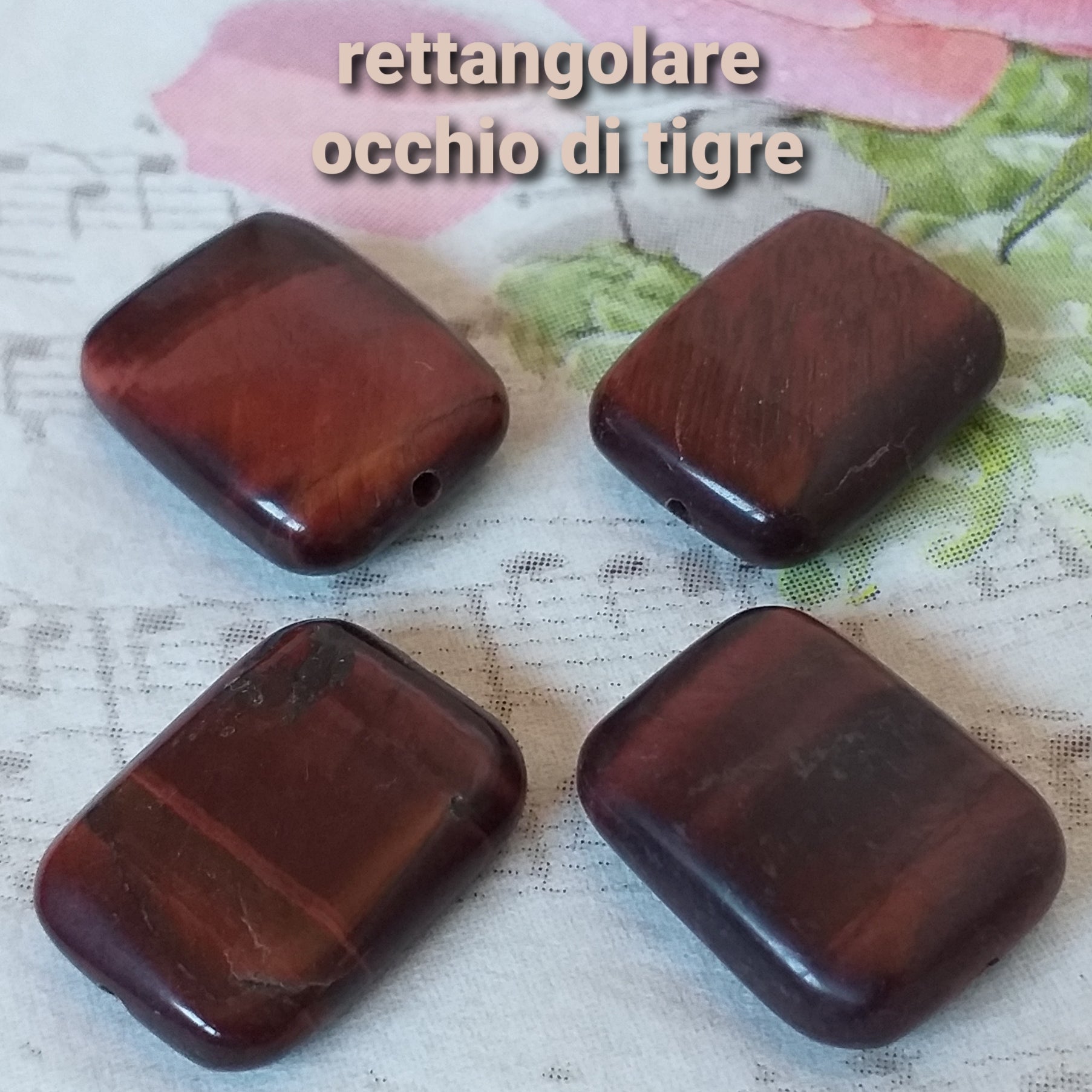 perle di vetro stile murano pietre rettangolari occhio di tigre per collane bracciali fai da te bigiotteria bijoux