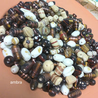 topazio ambra beige bianco vendita di perle miste sfuse a chilo colorate per fai da te collane bijoux lavorazione bigiotteria artigianale perline vetro tipo veneziano