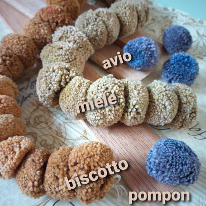 perle pompon tessuto accessori creare ciondoli collane
