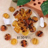 hobby perle vetro per orecchini bigiotteria forma medaglietta colori mix ambra marrone topazio sfumate uso creare bijoux collage gioielli di perline