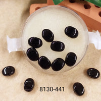 nero onice 8130-441 hobby perle vetro per orecchini bigiotteria forma medaglietta uso creare bijoux collage gioielli di perline