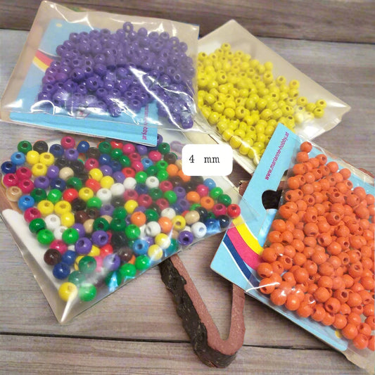giallo arancio viola miste perline legno palline colorate sfere con foro lucide per collane lavoretti creativi bambini perle forate assortite gioielli fai da te creazioni rosario