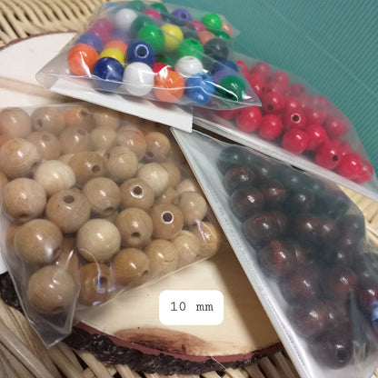 10 mm negozio perle di legno palline sfere per collane bigiotteria gioielli perline ricamo costumi borse uncinetto bijoux