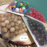 10 mm negozio perle di legno palline sfere per collane bigiotteria gioielli perline ricamo costumi borse uncinetto bijoux