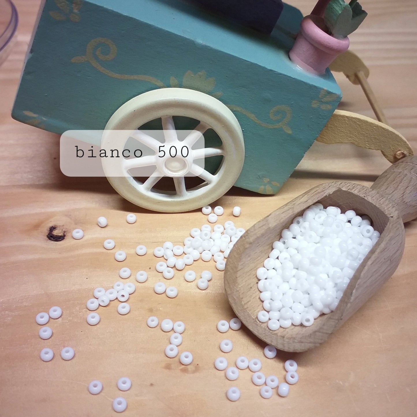 bianco neve perline di vetro lucido 2.5 mm 9.0 conteria veneziana rocailles uso per hobby fiori centrini tessitura bonsai alberi piantine animaletti