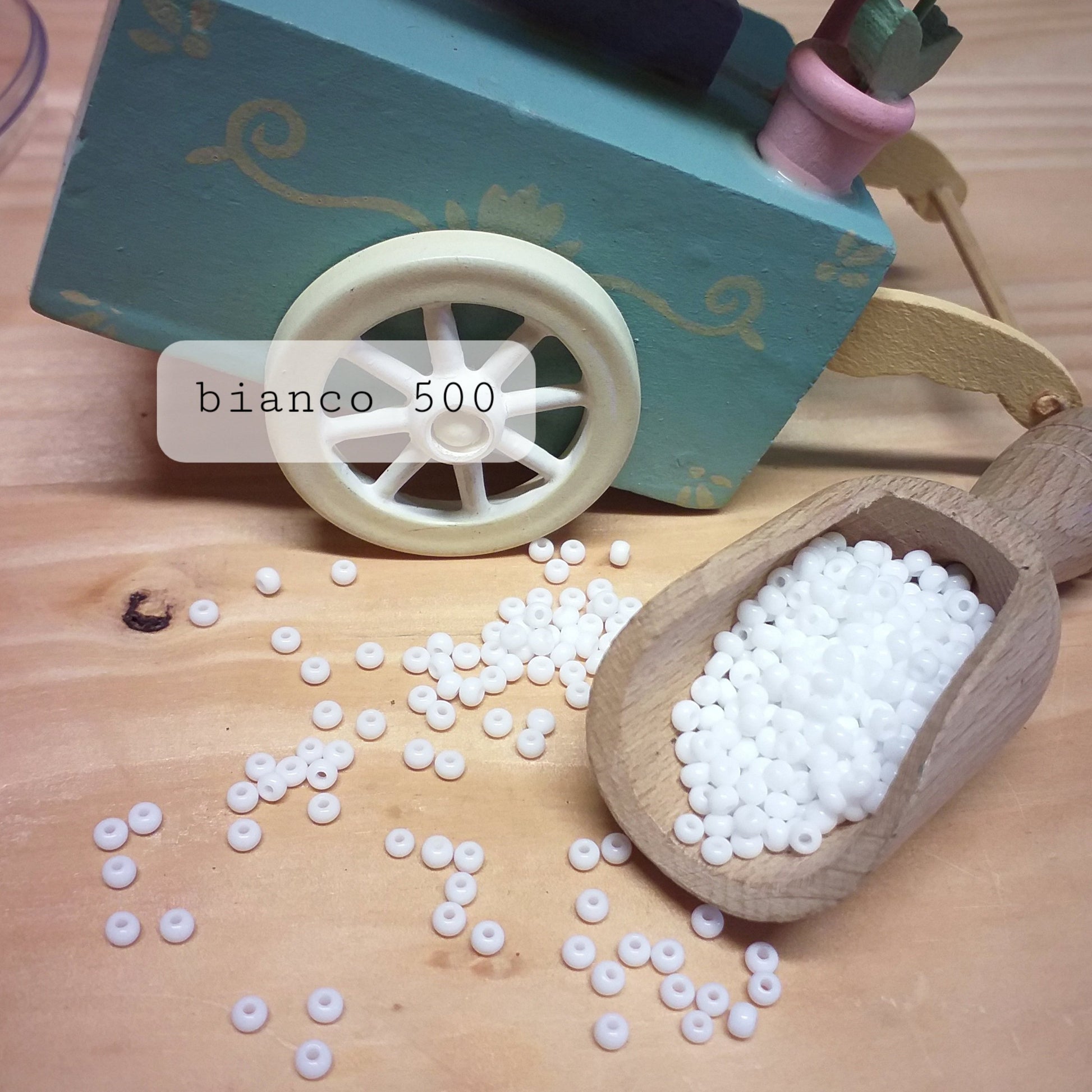 bianco neve perline di vetro lucido 2.5 mm 9.0 conteria veneziana rocailles uso per hobby fiori centrini tessitura bonsai alberi piantine animaletti