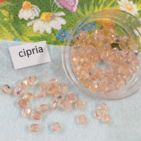 mezzi cristalli rotondi rosa cipria perline collane e bigiotteria offerta perle sfaccettate creare gioielli bijoux orecchini uso tessitura uncinetto