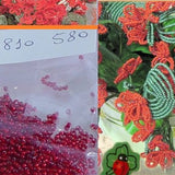 rosso Natale perline Stafil negozio a peso 1 kg o mezzo chilogrammo conteria rocailles di vetro argento per fare fiori veneziani piantine di geranio
