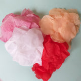 cuore di petali tessuto per rosa uso creare fiori decorazioni in stoffa addobbi wedding matrimonio san valentino festa della mamma centrotavola natalizio