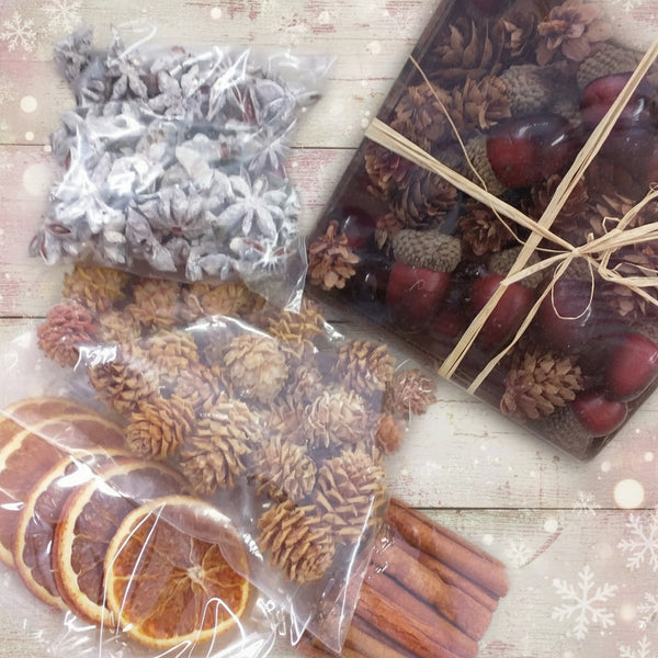 Kit Ghirlanda Natale Con Cannella, Arancia E Anice Stellato - Decorazione Profumata - Foto 9