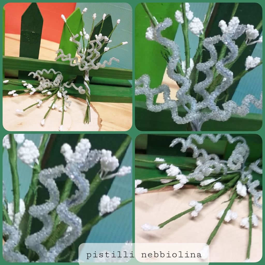 340 Stami Artificiali Per Fiori Fai Da Te – Doppia Testa Opaca A Forma Di Malto, Colore Blu, Perfetti Per Creazioni Floreali, Bigiotteria E Scrapbooking