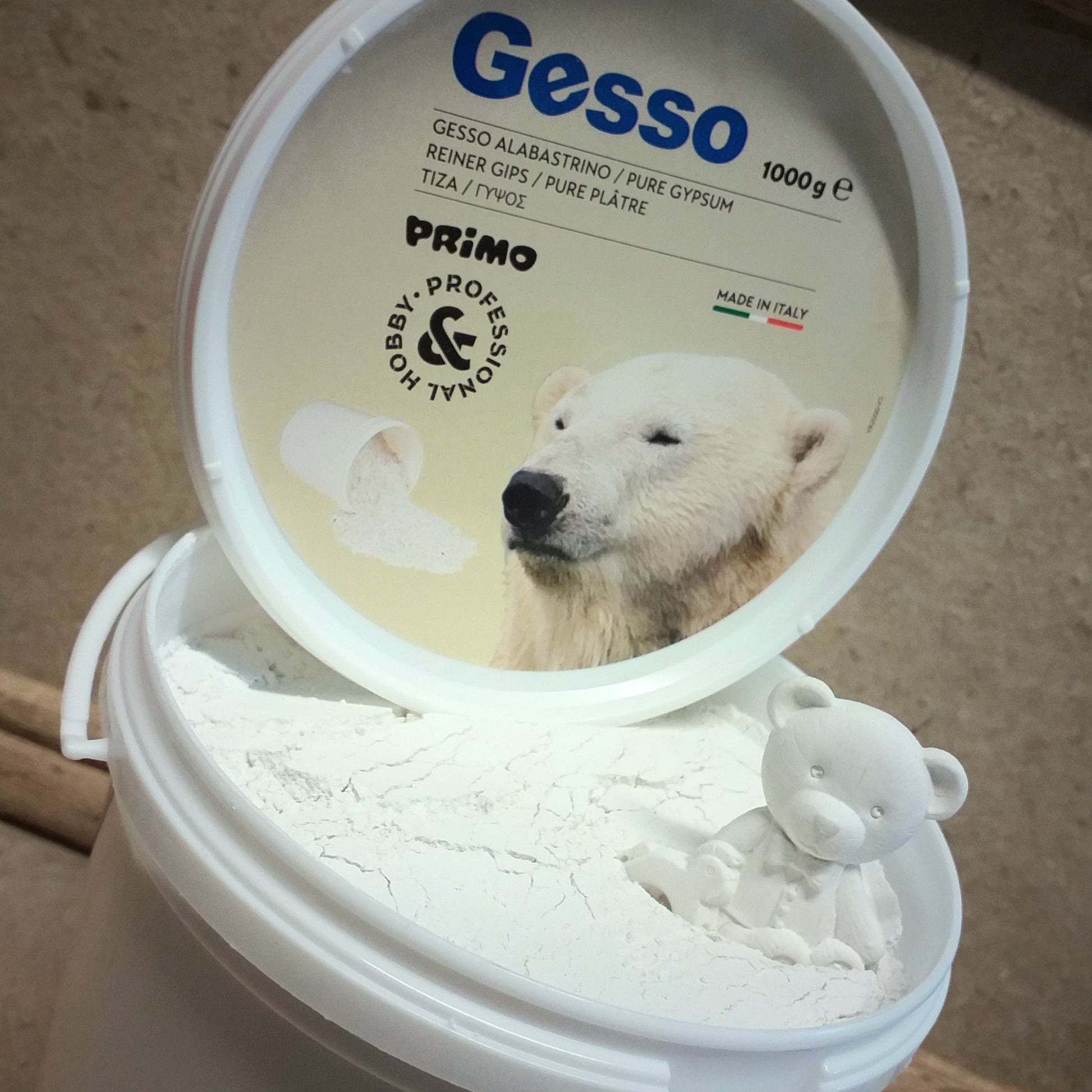pure gypsum 1000 g made in Italy barattolo gesso alabastrino Primo Morocolor tipo polvere di ceramica per colate di stampi creazioni hobby professional gessetti nascita orsacchiotti decorazioni natalizie pasquali