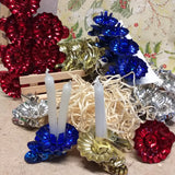 clips metallo mollette pinze porta candele albero natale uso composizioni floreali fioristi ghirlande dell'avvento di pino natalizio