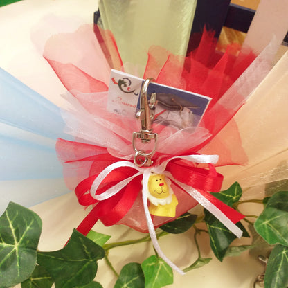 la scelta del colore del tulle celeste battesimo bianco nascita anniversario verde compleanno rosso laurea rosa nascita panna avorio leone animaletti portachiavi bomboniere confezionate sacchettino confetti pronto colore rosso bianco