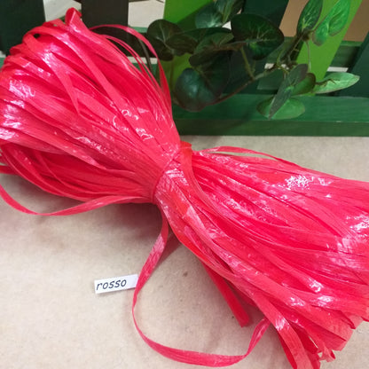 colore rosso rafia di carta sintetica colorata per bomboniere fai da te lavoretti creativi packaging natale confezioni pacco regalo uova pasquali partecipazioni