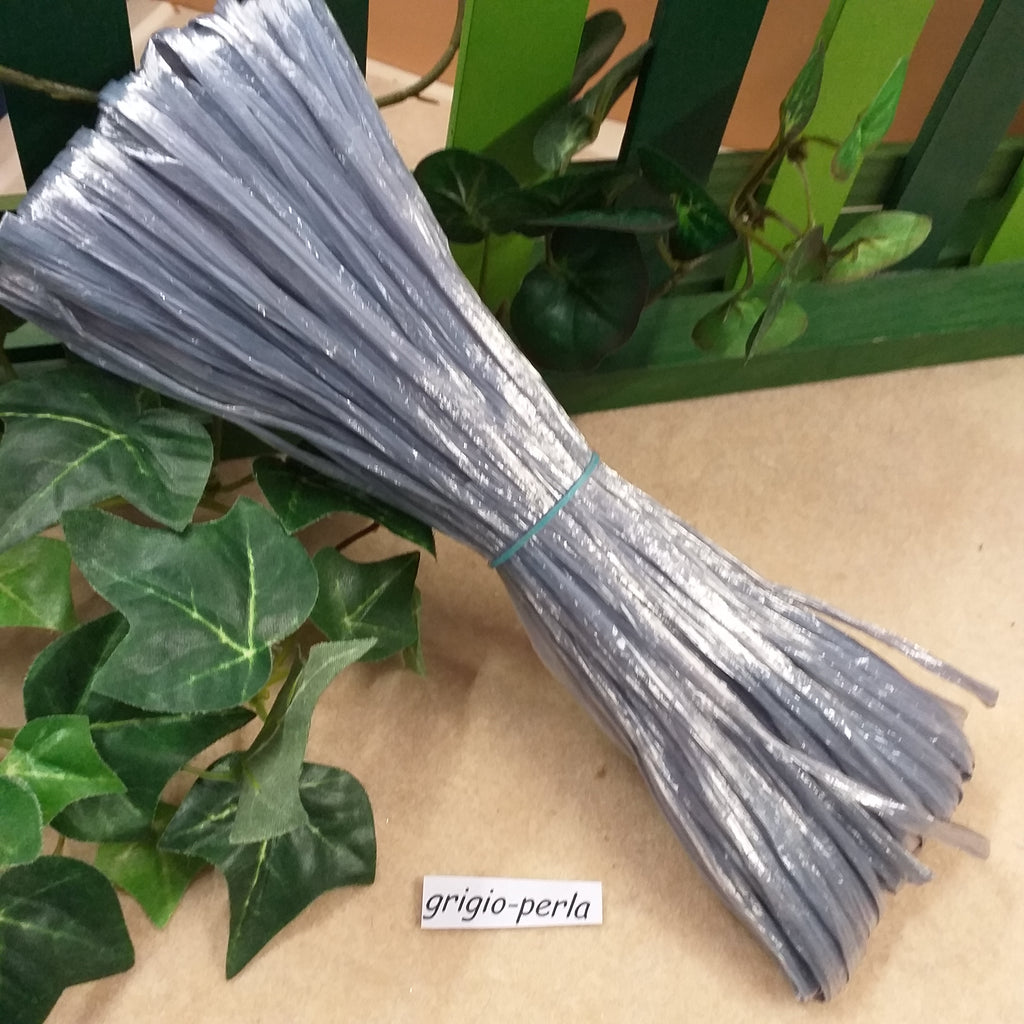 Nastro Di Rafia Bicolore Oro Crema 200m