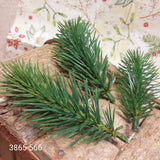 rametto pino verde tipo abete artificiale sintetico di plastica singolo natalizio uso per composizioni con fiori centrotavola ghirlande Natale fuoriporta