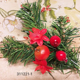 pick mela bacche rosse pino abete fiori stelle Natale rami artificiali uso fai da te composizioni floreali natale miste artificiali centrotavola ghirlande fuoriporta chiudipacco regalo