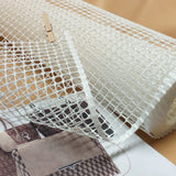 vendita a metro di rete di plastica canvas bianca retina da lavorare con uncinetto mezzopunto per irrigidire borse artigianali di fettuccia corda macramè ecopelle rafia juta