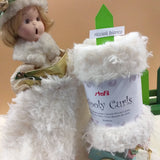 wooly curls tessuto nastro peluche riccioli lana bianco pelo corto uso fai da te barba gnomi natalizi creare bambole di pezza animali pupazzi natale per decorazioni albero