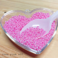 Rosa Pink rocailles vetro perline conteria negozio vendita on-line perle hobby fai da te fiori bonsai piante alberi