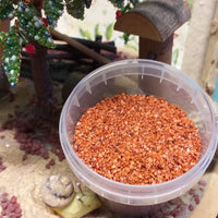 arancio terracotta sabbia decorativa fioristi ghiaino sassi granulato uso per bonsai piante perline composizioni fiori natalizi fai da te Natale Presepe candele