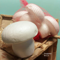 Oggetti polistirolo sagome decorare rivestire colorare fai da te funghetti 8 x 7.5 cm styrofoam uso tecnica spilli paillettes lustrini fommy gomma crepla creare addobbi natalizi decorazioni albero Natale