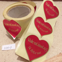 Valentinstag 14. Februar etichette sticker chiudipacco regalo San Valentino cuore rosso adesivo confezionamento packaging
