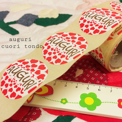 san valentino tags autoadesivi etichette forma tondo con cuore per fiori uso confezioni idee regalo lavoretti creativi bambini fioristi
