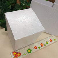 8 cm  scatole bomboniere fai da te economiche cartone bianco matrimonio quadrate pieghevoli uso confezionare oggetti regali packaging confezionamento