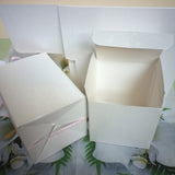stock scatole fai da te bomboniere economiche pieghevoli di cartone bianco per matrimonio Battesimo Comunione