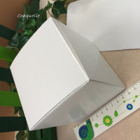 10 x 10 cm scatole fai da te economiche cartone bianco matrimonio quadrate pieghevoli uso confezionare oggetti regali packaging confezionamento bomboniere ricordini oggettistica