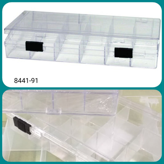 Crafts organization attrezzi bijoux scatole organizer contenitori vuoti 18 scomparti divisori per perline e materiali hobby bigiotteria cucito creativo valigetta di plastica trasparente acrilica plexiglass