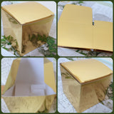 bomboniere scatoline portaconfetti cubo oro 6 x 6 x 6 cm anniversario matrimonio cinquantesimo di nozze