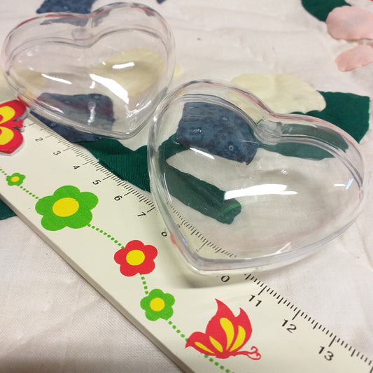 cuoricini di acrilico plexiglass plastica trasparente scatoline apribili divisibili portaconfetti uso portafoto confezioni regali san valentino festa della mamma