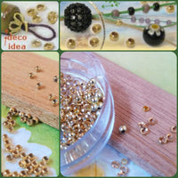 metallo oro schiaccini fermini per collane bigiotteria bracciali componenti accessori perline di chiusura gioielli da schiacciare su fili e cordini sottili