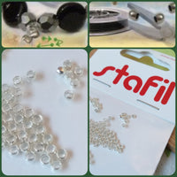 metallo argento schiaccini fermini per collane bigiotteria componenti accessori perle di chiusura gioielli perline da pressare con le pinze sul filo