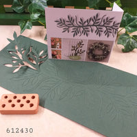 botanica viticcio ramo foglie carta verde fustellato cartoncino scrapbooking papercraft uso decorazioni addobbi bonsai coroncina ghirlanda fuoriporta
