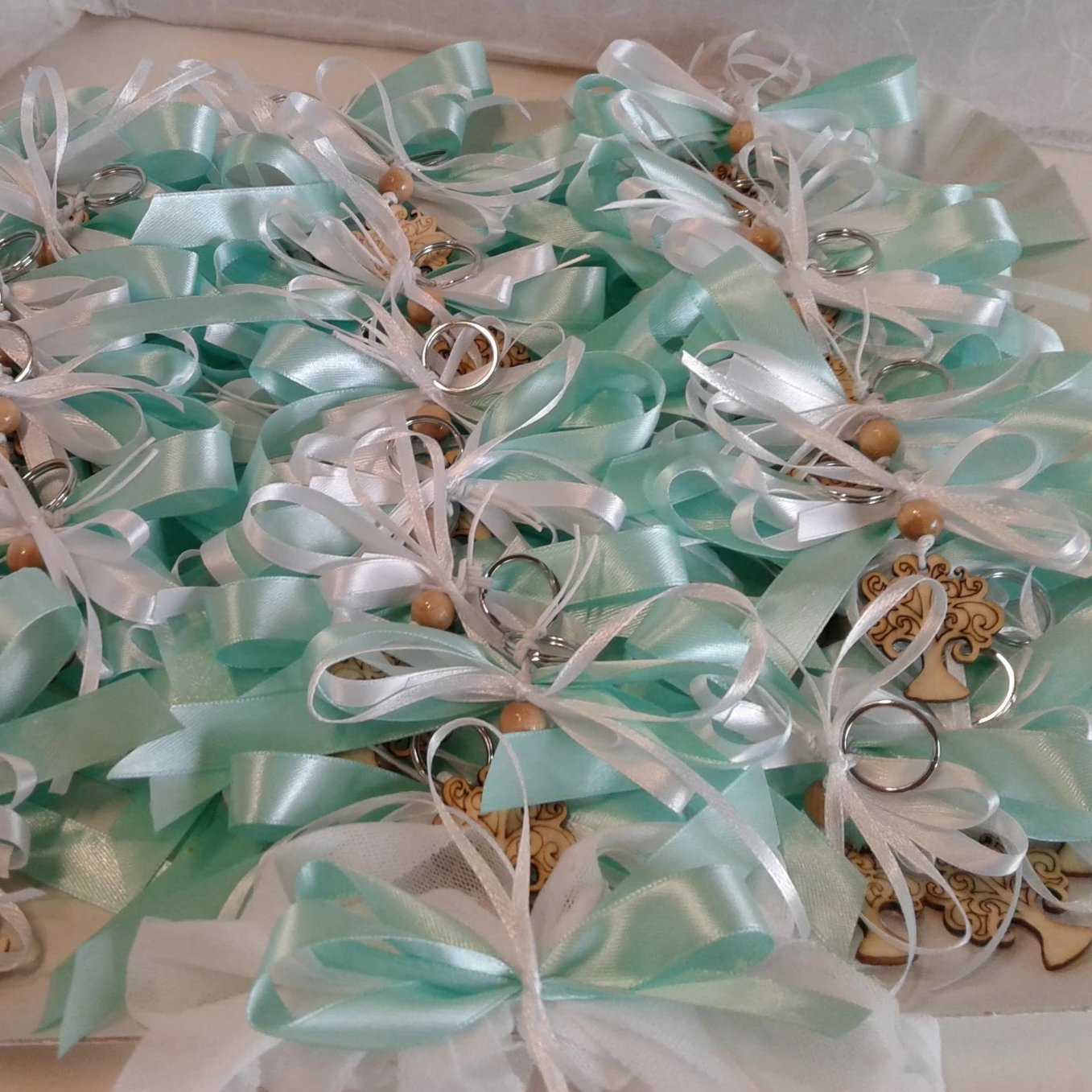 segnaposto pronti economici fatti a mano originale confezionati per matrimonio prima comunione cresima battesimo portachiavi albero vita