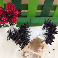colore nero pistilli piccoli uso creare fiori artificiali finti accessori stami hobby fai da te centrotavola ghirlande composizioni fiorellini pasquali natalizi papaveri
